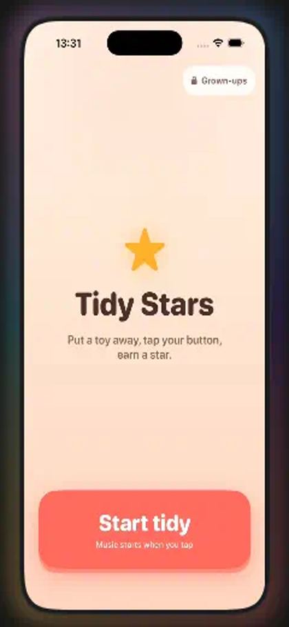 Tidy Stars: the Start tidy screen